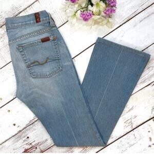 7 For All Mankind Light Blue Boot Cut Jeans